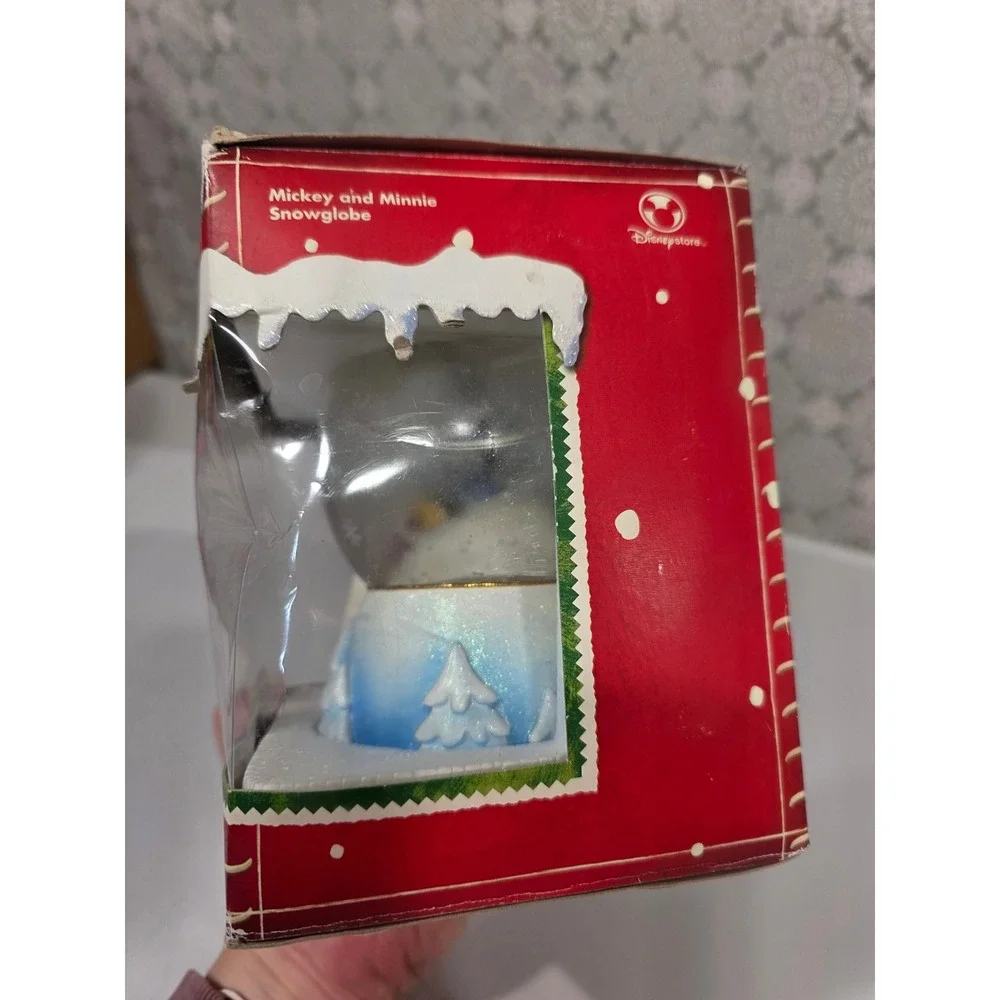 Disney Mickey Minnie Mouse‎ 2006 Christmas Snow Globe with Box